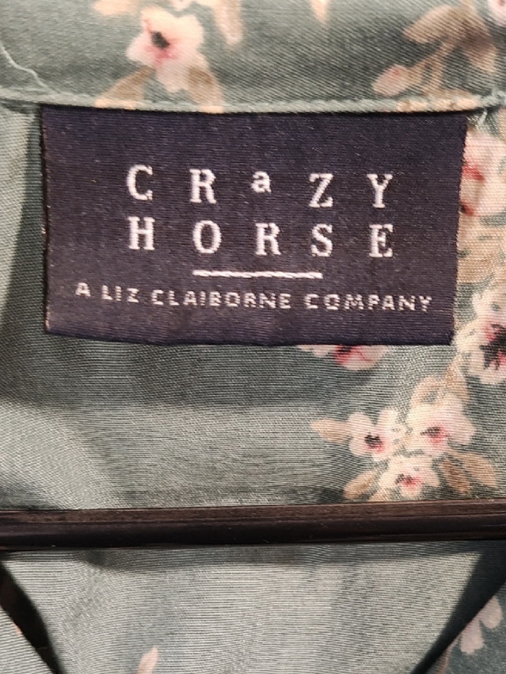 Crazy Horse by Liz Claiborne Floral Button-Front Maxi Dress in Sage Green 18 PTP - Picture 2 of 5